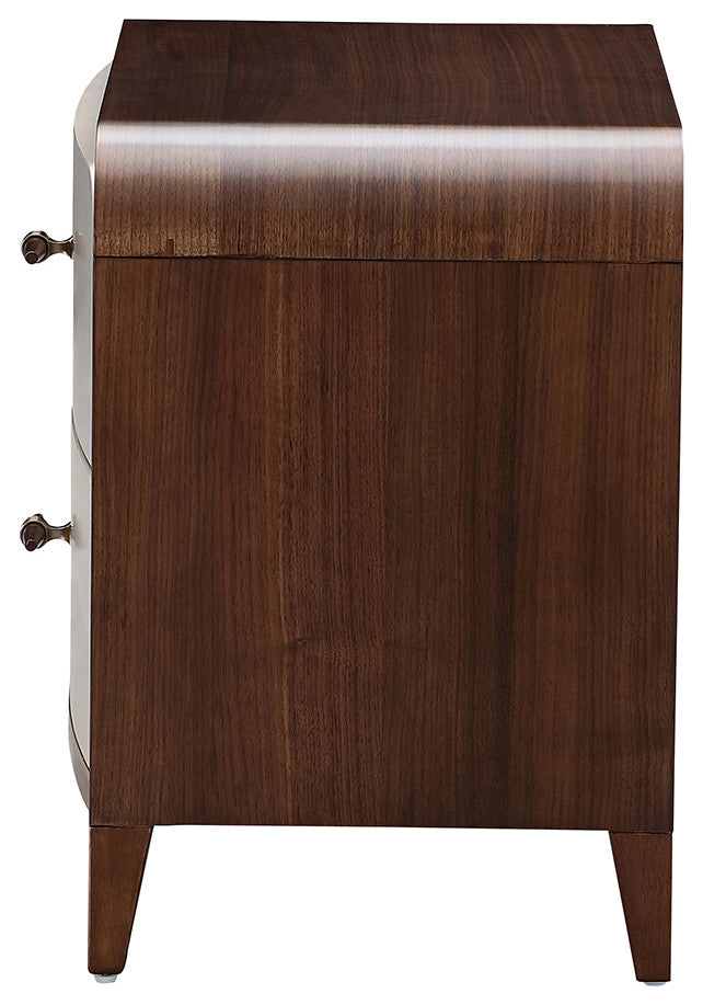 Houston 2-Drawer Nightstand, Walnut