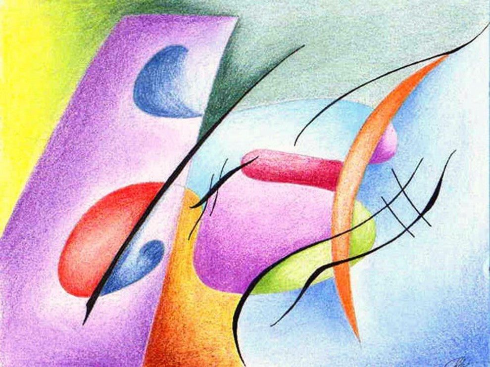 Tile Mural, Avant-Garde 316 By Wassily Kandinsky Ceramic, Matte