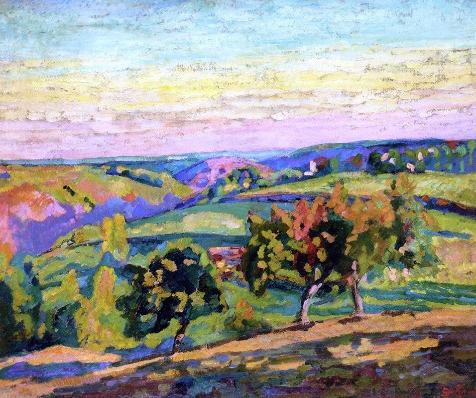 Armand Guillaumin La Creuse Landscape, Gallery Wrapped Canvas Print, 20"x25"