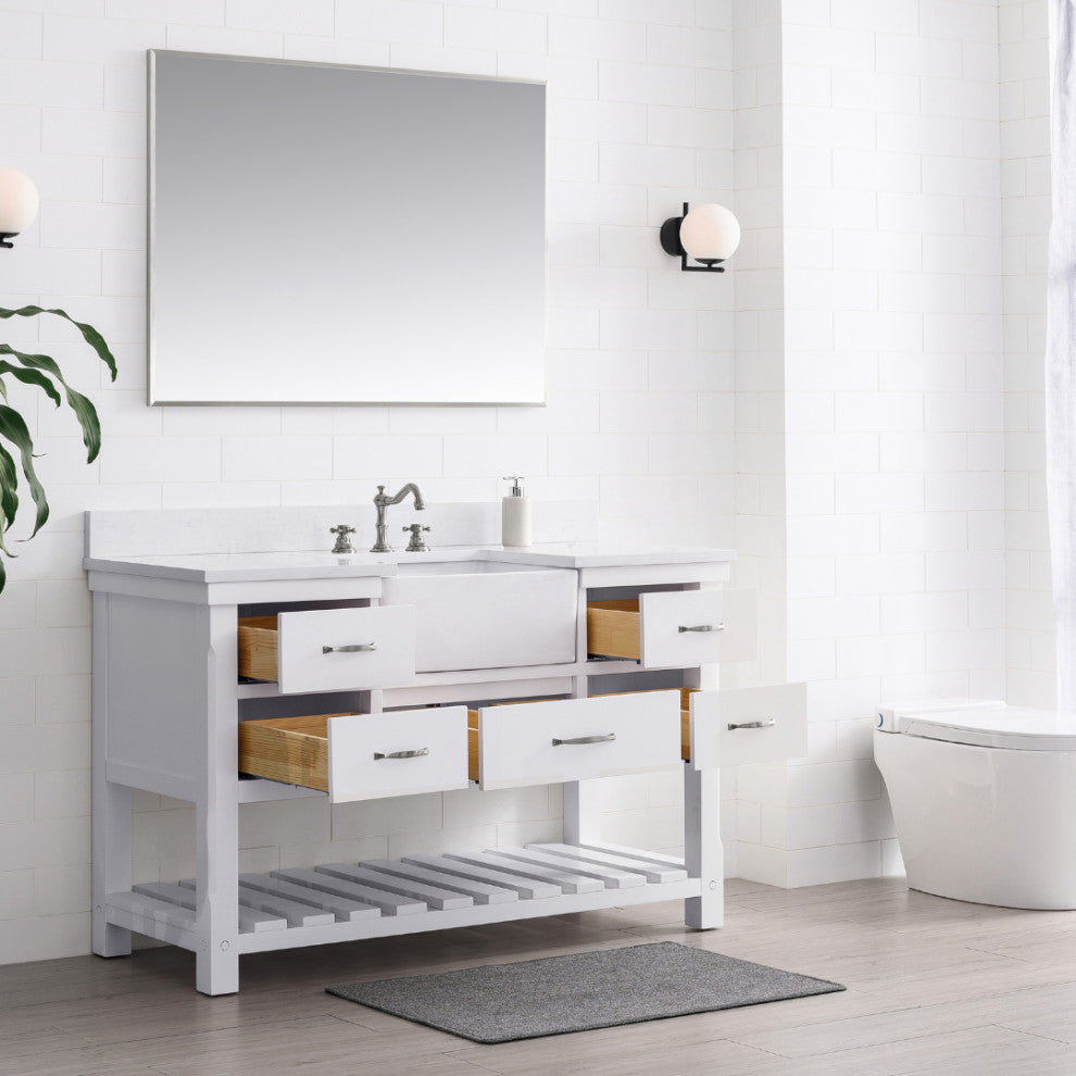 Wesley 54" Bathroom Vanity, White