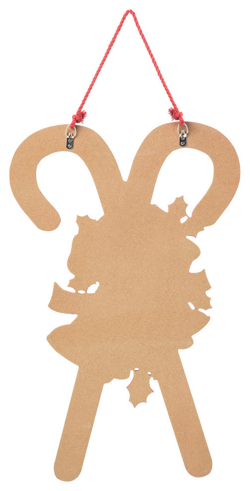 20"H Wooden Christmas Candy Cane Wall Decor