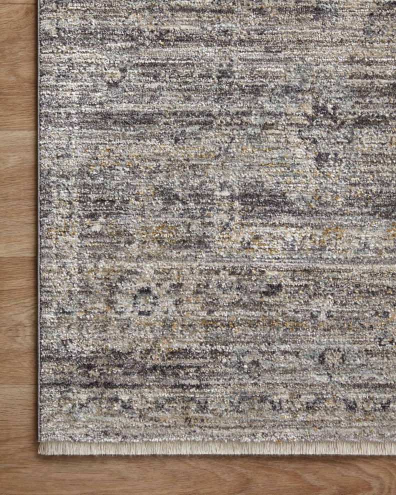Jean Stoffer x Loloi Katherine Graphite / Jade 7'-10" x 7'-10" Round Area Rug