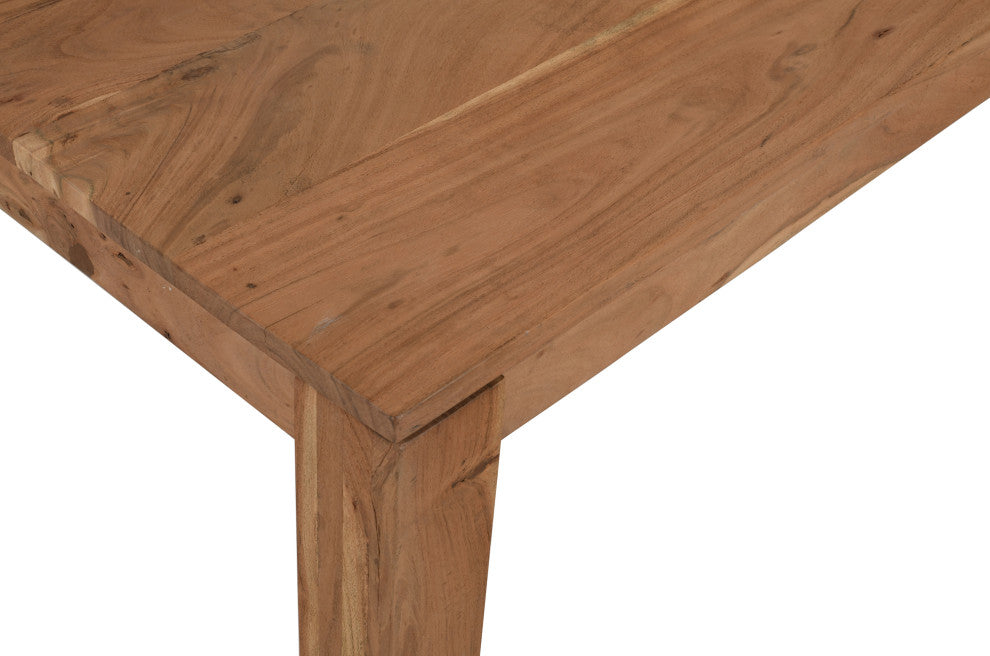 Fernious 72" Dining Table, Natural Finish on Mango Solid Wood