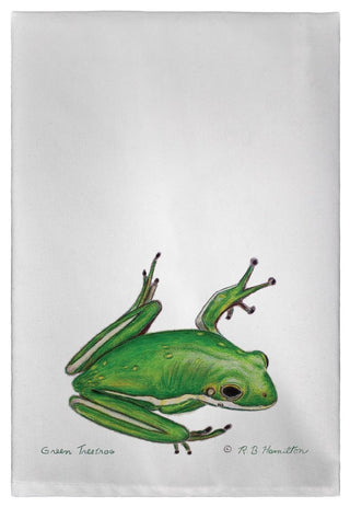 Green Tree Frog Guest Towel - Two Sets of Two (4 Total)