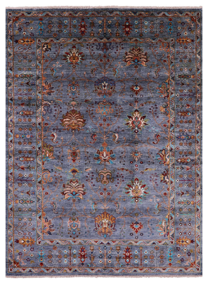 Hand Knotted Persian Tabriz Rug 5' 9" X 7' 9" Q9866