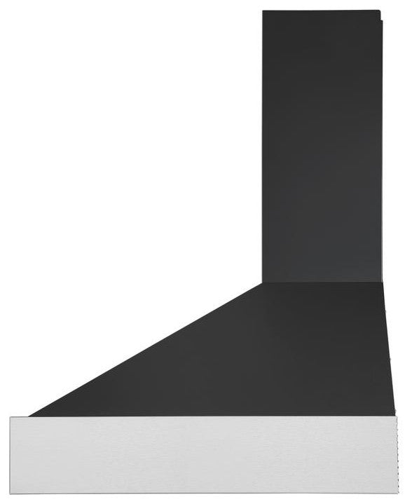 36 in. 600 CFM Pyramid Range Hood in Black and Stainless Steel