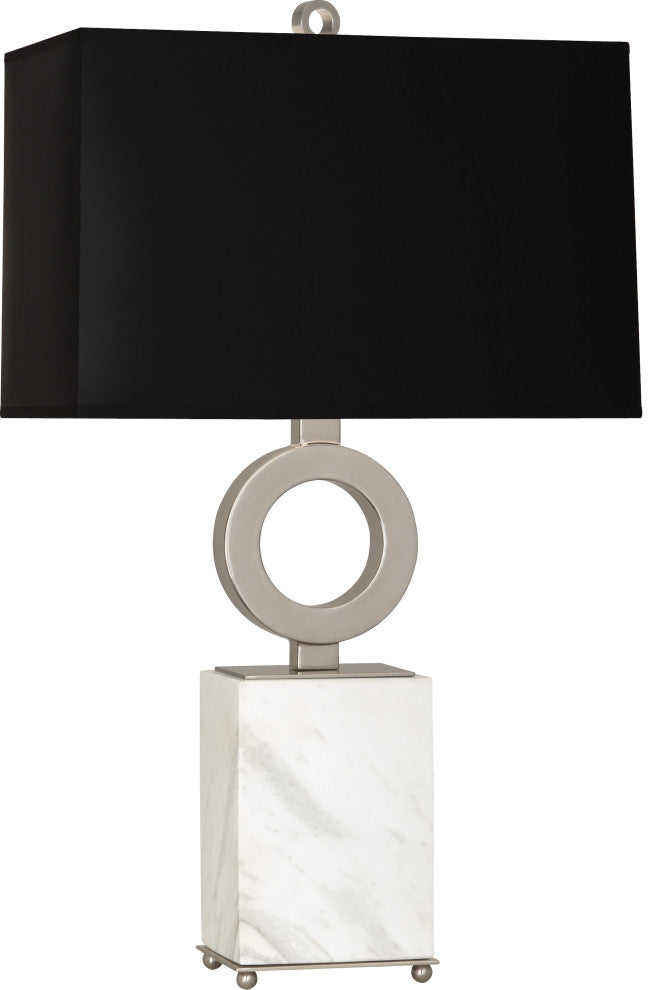 Oculus Table Lamp, Black, Antique Silver