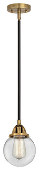 Beacon Mini Pendant, Black Antique Brass, Clear, Clear