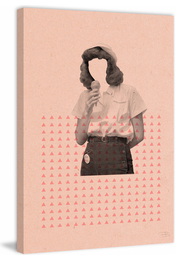 Marmont Hill, "No Face Rosa I" by Bengoa Vazquez Print on Wrapped Canvas, 30x45