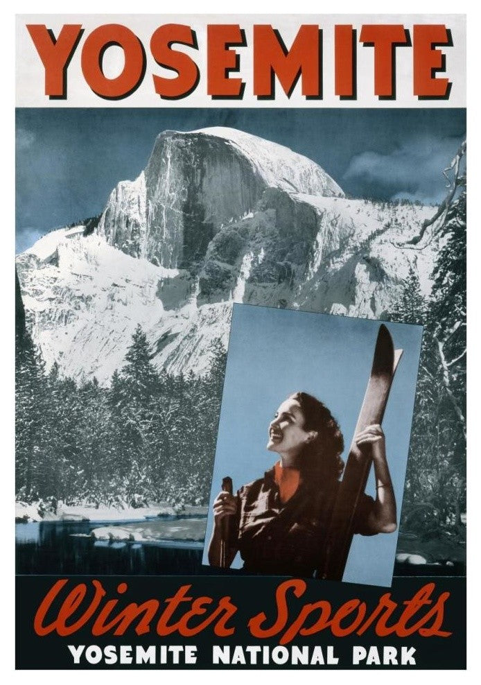 "Yosemite / Winter Sports" Digital Paper Print by Unknown, 27"x38"