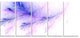 Bright Blue Veins of Marble, Abstract Wall Art Canvas, 60"x28", 5 Panels