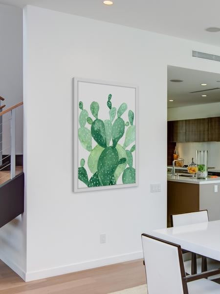 "Green Hues" Framed Painting Print, 12"x18"