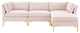 Sectional Sofa Set, Velvet, Pink, Modern, Living Lounge Hotel Lobby Hospitality