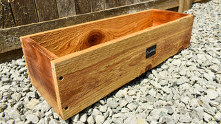 Flora Cedar Planter Box with Chalkboard Label, 24"w X 8"d X 8"h
