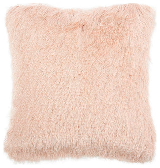 Safavieh Chic Shag Pillow, Blush, 1'8" Square