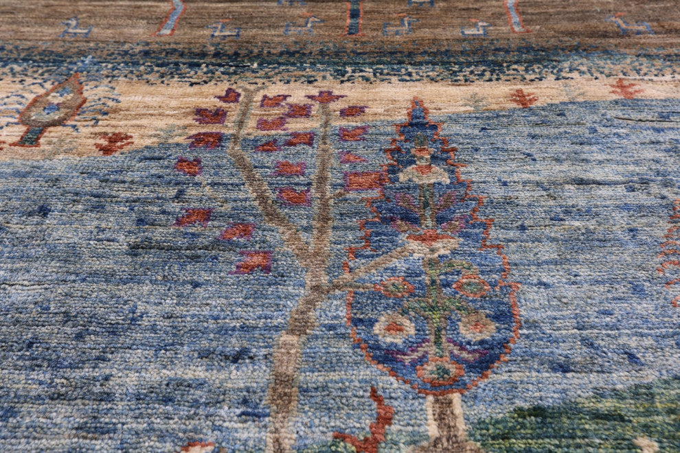 7' 11" X 9' 6" Persian Gabbeh Tribal Hand-Knotted Rug Q8074
