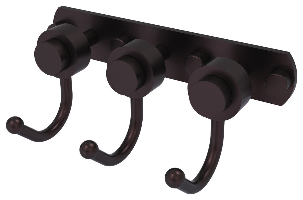 Mercury 3 Position Multi Hook with Smooth Accent, Antique Bronze