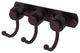 Mercury 3 Position Multi Hook with Smooth Accent, Antique Bronze