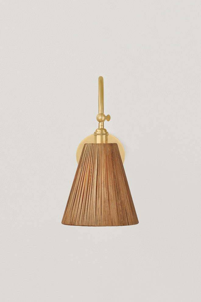 Hudson Valley Lighting Ruthin Wall Sconce, Aged Brass