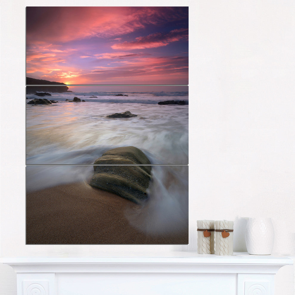 "Beautiful Guincho Beach in Portugal" Metal Wall Art, 3 Panels, 28"x36"