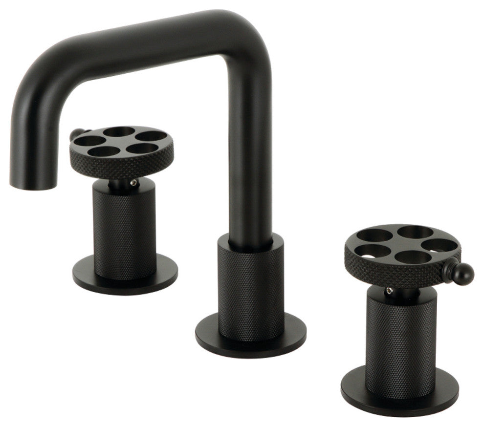 Kingston Brass KS1410RKX Widespread Bathroom Faucet, Push Pop-Up