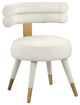 Fitzroy Velvet Upholstered Dining Chair (Set of 2), Cream