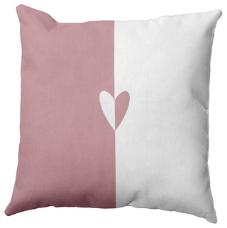 Modern Heart Decorative Throw Pillow, Romantic Purple, 16"x16"