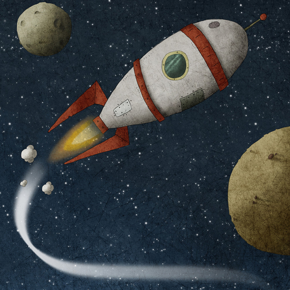 "Space Travel" Painting Print on Canvas