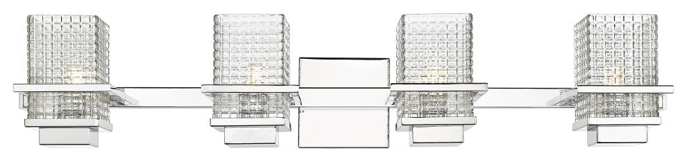 Innovations 310-4W-PC-CL-LED 4-Light Bath Vanity Light, Polished Chrome