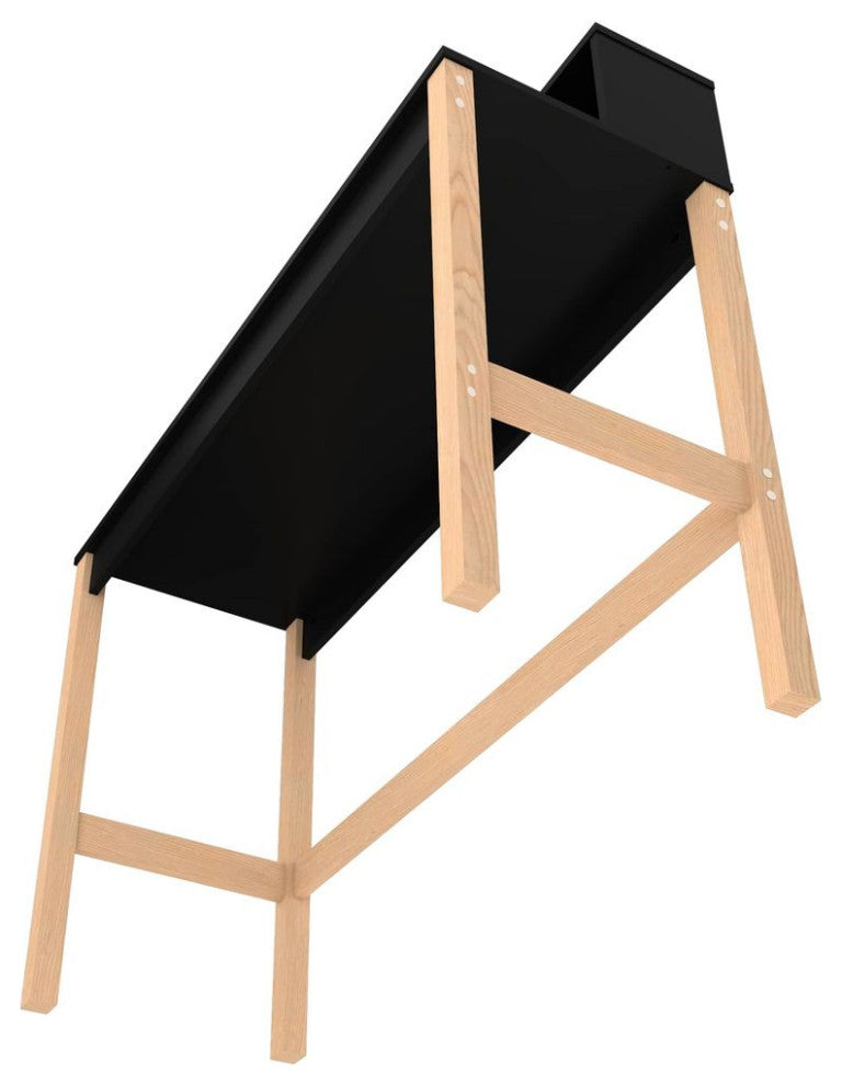 Bowery Desk, Black and Oak