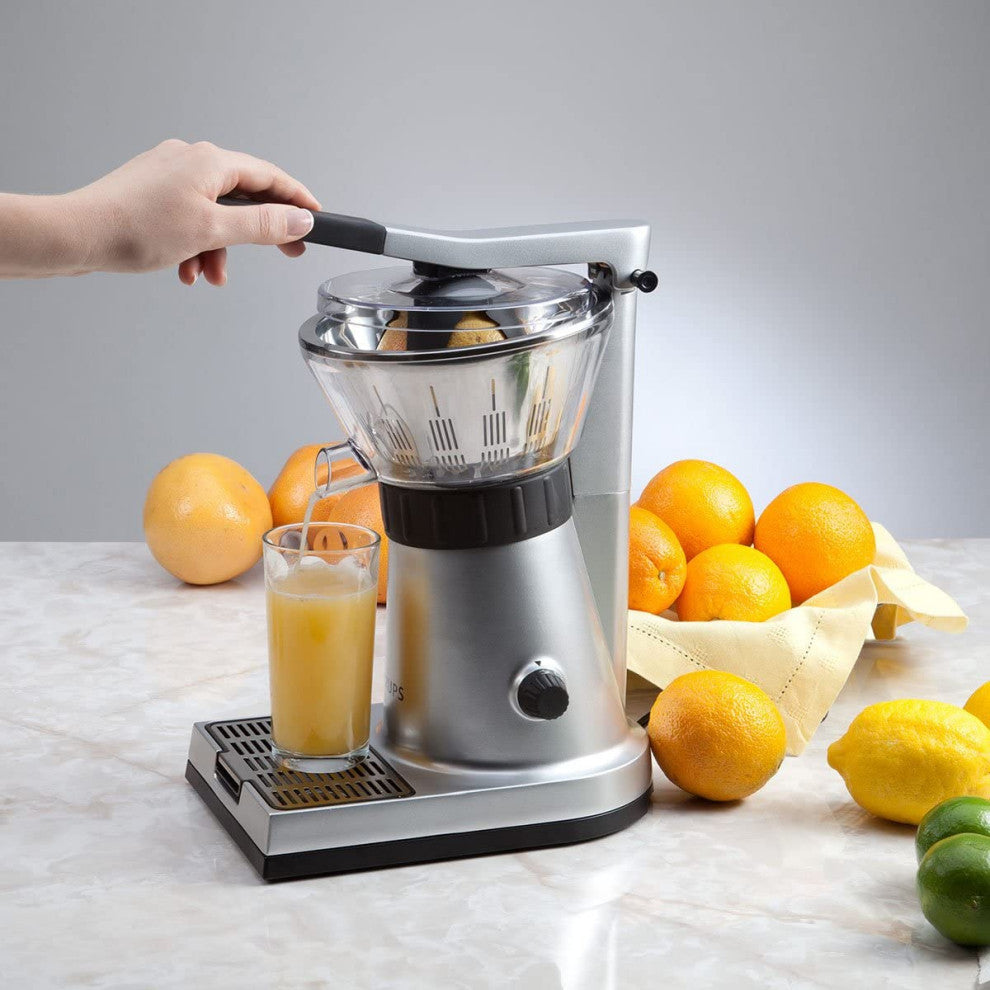Krups Stainless Steel Electric Citrus Press With Manual and Automatic Settings