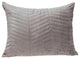 Taupe Quilted Velvet Zig Zag Decorative Lumbar Pillow