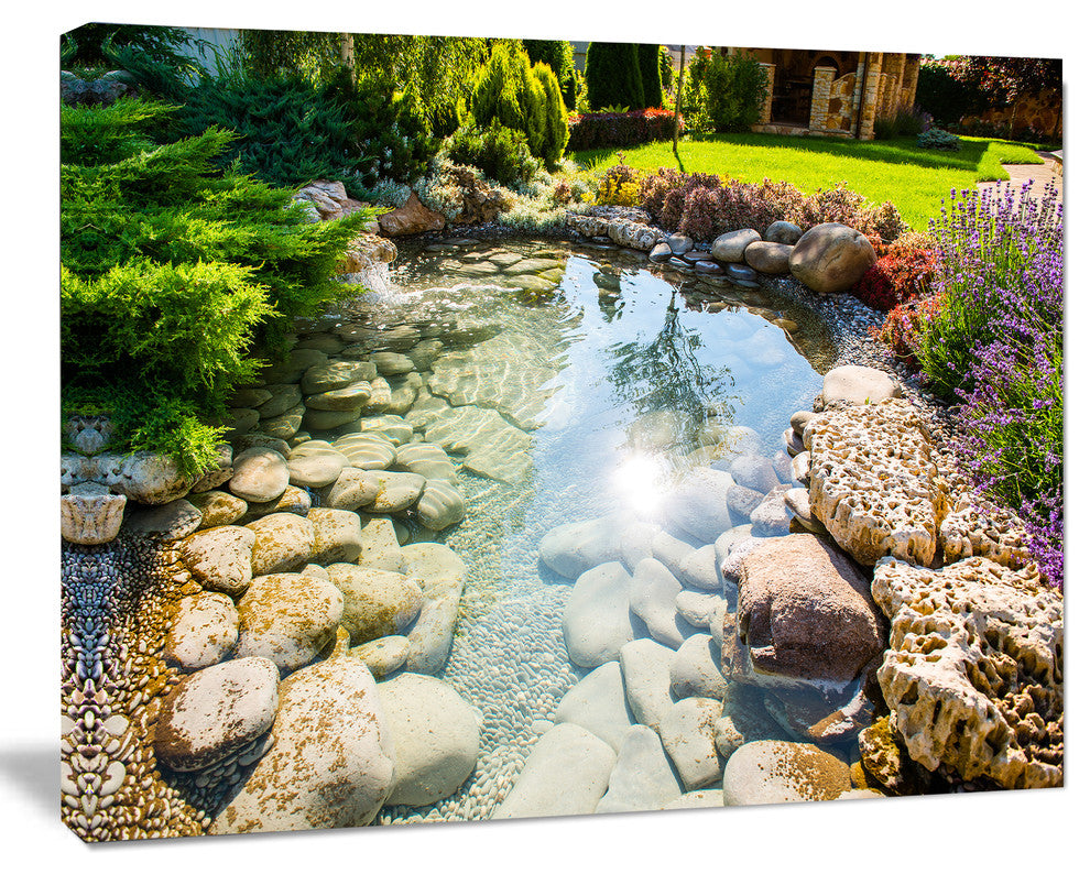 Stream in Rocky Landscape, Landscape Canvas Art Print, 60x40