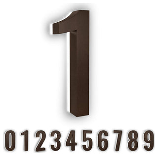 5 in ABS Backlit LED Floating Address Number, Up-Scale Modern Look LumaNumbers,