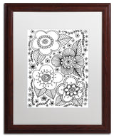 Elizabeth Caldwell 'Big Blooms' Art, Wood Frame, White Mat, 16x20