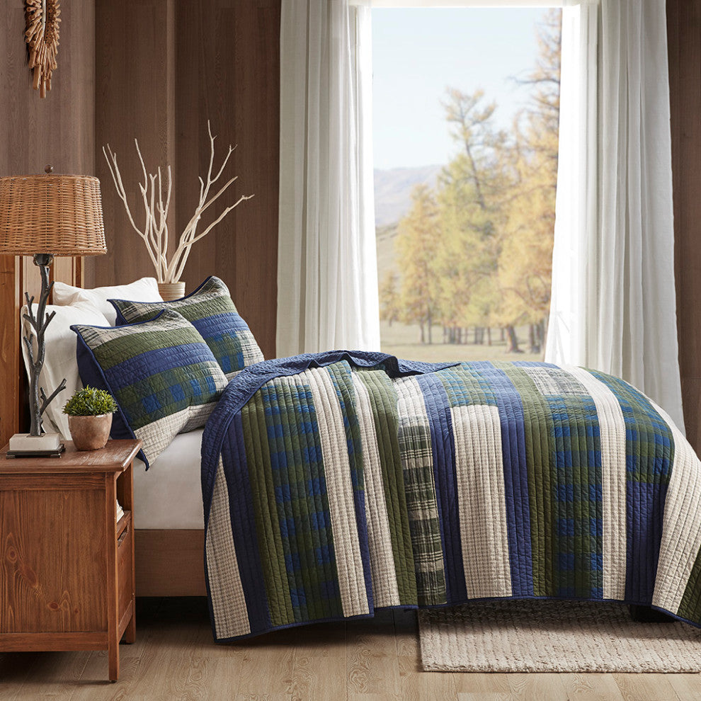 Woolrich Spruce Hill Oversized Cotton Quilt Mini Set, Green