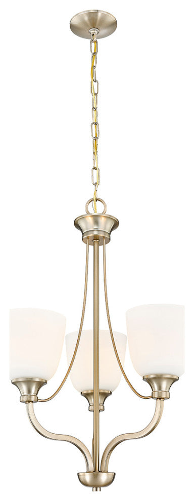 Alberta 3 Light 18" Modern Gold Chandelier