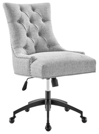 Regent Tufted Fabric Office Chair Black Light Gray -4572