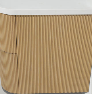 Ari Kitchen and Bath Chantal 60" Floating Bathroom Vanity Oak