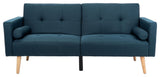 Safavieh Murray Foldable Futon W Pillow, Navy/Natural