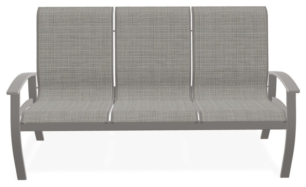 Belle Isle Sling 3-Seat Outdoor Sofa, Deacon/Warm Gray