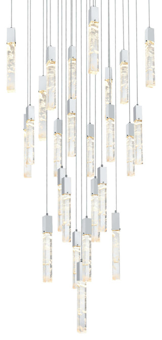Elegant Lighting 2088G36 Aurora 36"W Crystal Chandelier - Chrome