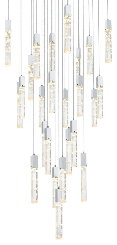Elegant Lighting 2088G36 Aurora 36"W Crystal Chandelier - Chrome