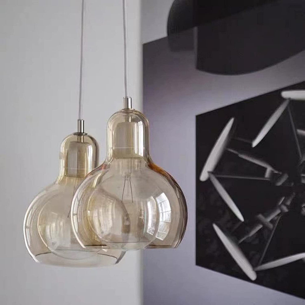 Vintage Pendant Chandelier Ceiling Light, Globe Glass