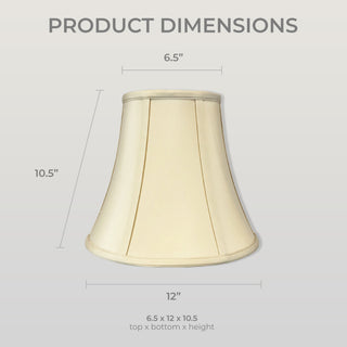 Royal Designs True Bell Basic Lamp Shade, V Notch Fitter, Beige, 6.5x12x10.5, Si