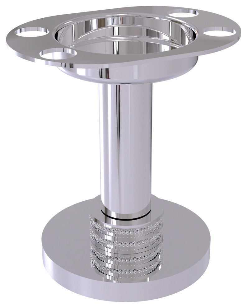 Vanity Top Tumbler and Toothbrush Holder, Polished Chrome