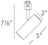 LED2010 Silo X10 Track Head, Brushed Nickel for H Track
