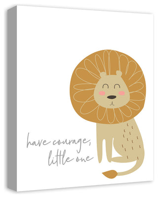 Courageous Lion 16x20 Canvas Wall Art