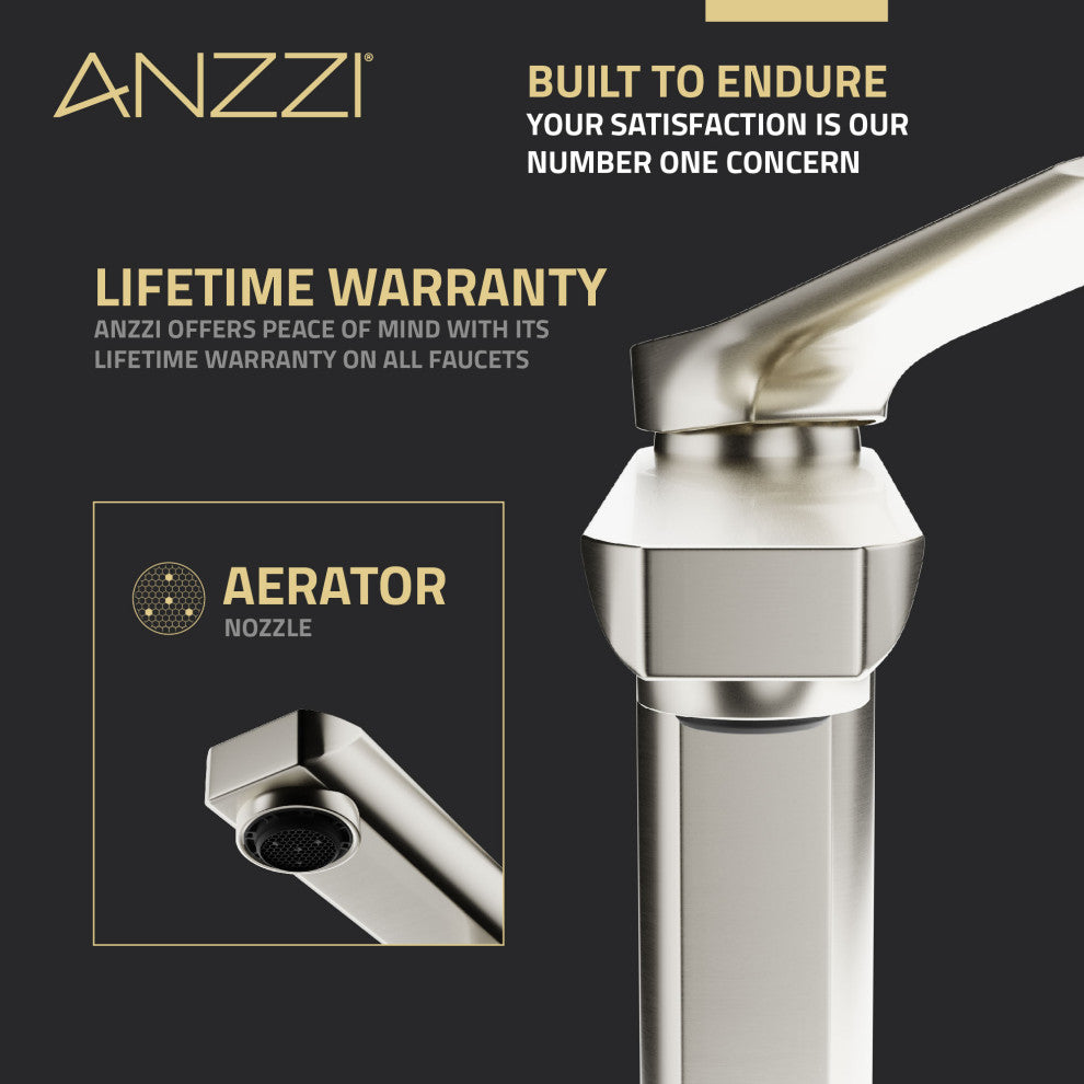 1-Handle Bathroom Faucet, Brushed Nickel