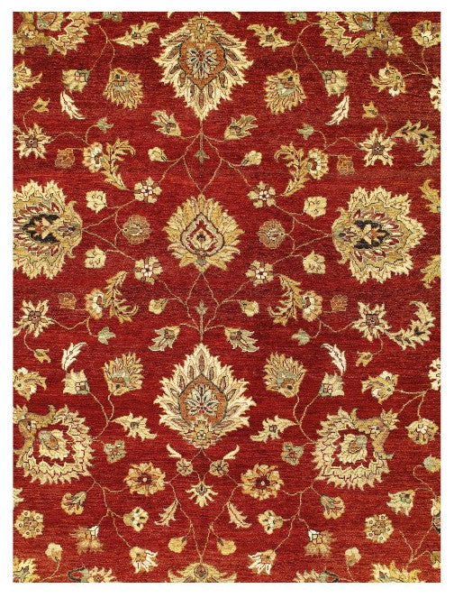 Rust Color Fine Hand Knotted Farahan Design 10' X 14'2''